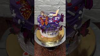 cake purplebts yt trendingshorts viralvideo dolls butterfly garnish youtubeshorts [upl. by Sebbie27]