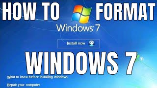 Windows 7 Formatting and Clean Installation [upl. by Noelopan]