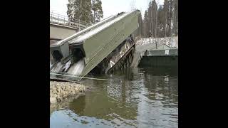 German Leguan vehicle launched bridge on leopard 1 armoured engineer vehicle shorts [upl. by Rubin]