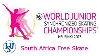 3 Team South Africa RSA  ISU World Junior Synchronized Championsh Junior Synchronized Skating Fre [upl. by Syst]