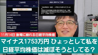 第656話【株式講座】日経平均株価後場加速度的に悪くなり爆損マイナス1753万円の窮地に [upl. by Pol]