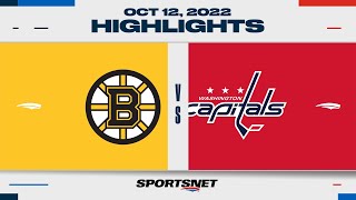 NHL Highlights  Bruins vs Capitals  October 12 2022 [upl. by Balac]