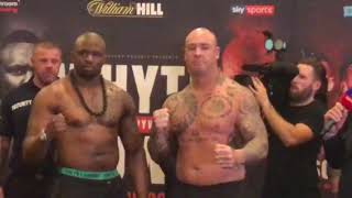 Dillian Whyte vs Lucas Browne FACE OFF WEIGH IN [upl. by Yonita]