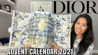 DIOR ADVENT CALENDAR 2021 UNBOXING 🎁 IS IT WORTH 550 Free Gift Promo Codes [upl. by Airbma]