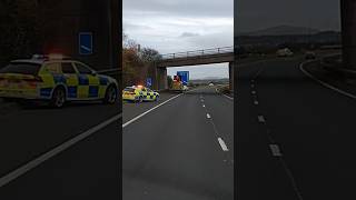 Cant Park there Mate Car Crashed in Field M876 Motorway Falkirk District Scotland UK [upl. by Nnahgiel99]