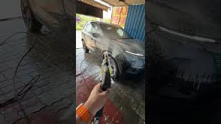 Foam cannon car wash with TataSafari tatamotors foamspray carwash [upl. by Belva]