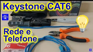 Como fazer conexão Keystone RJ45 Cat 6 Femea Furukawa de Telefone e Rede com teste [upl. by Harcourt197]