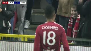 Casemiro Goal Manchester United vs Leicester City 10 Goals and Extended Highlights [upl. by Aivirt844]