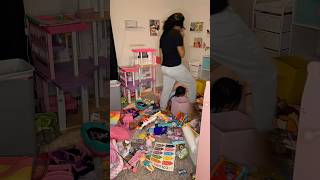 DEEP Clean amp Declutter my daughters playroom with me cleaning momlife [upl. by Ditzel]