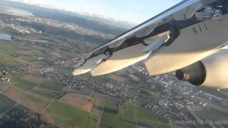 Flying by SWISS AVRO RJ 100 HB IXO from Zurich to Frankfurt am Main [upl. by Acinoj]