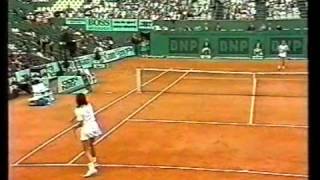 Gabriela Sabatini v Steffi Graf French Open 1987 pt1 [upl. by Adelric]