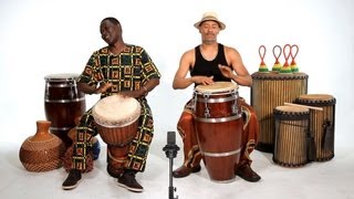 Djembe vs Conga  African Drums [upl. by Ibbie]