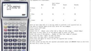 IB Mathematical Studies ChiSquared on a Casio 9750gii [upl. by Jarlathus613]