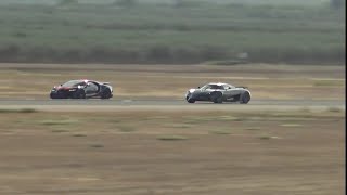 Bugatti Chiron SS VS Koenigsegg Regera  0400 KPH Comparison [upl. by Elleirda923]