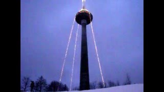 Vilnius TV Tower  Christmas Tree [upl. by Nalyad]