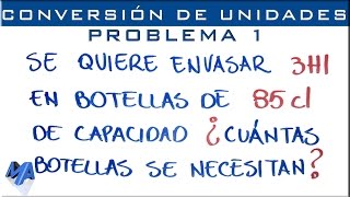 Conversión de unidades de capacidad  Problema 1 [upl. by Crichton]