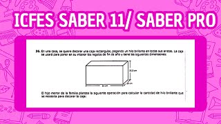 EJERCICIO RESUELTO ICFES SABER 11 [upl. by Marcellina893]