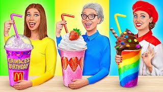 Reto De Cocina Yo vs Abuela  Cocinando Grimace Shake de Multi DO Challenge [upl. by Anica]