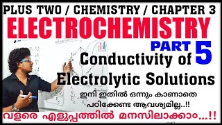 Electrochemistry  Plus Two Chemistry  Molar Conductivity  Conductivity of electrolytic solutions [upl. by Sapowith665]