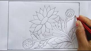 सूरजमुखी का कैसे बनायें।Surajmukhi ka phool drawing।Surajmukhi ka phool kaise banayen। Sunflower [upl. by Dnalhsa]