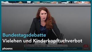 Bundestagsdebatte zu Vielehen und Kinderkopftuchverbot in Kitas und Schulen am 161123 [upl. by Couhp]