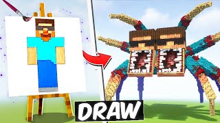 DRAWING SCARY BUILD BATTLE IN MINECRAFT with ProBoiz95 EPISODE 21 [upl. by Sigismund697]