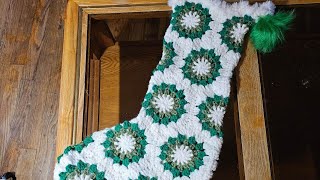 Crochet Christmas Stocking wipandchain [upl. by Limaa]