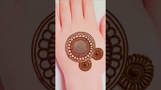 Simple gol tikki mehndi design trick  shorts youtubeshorts mehndi viral trending [upl. by Porta939]