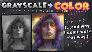 Grayscale To Color Art Process  and why I dont use it [upl. by Amargo]