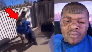 CMAC VIDEO FOOTAGE OF GETTING JUMPED BY 55 STREET CRIPS [upl. by Rora]