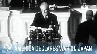 President Franklin D Roosevelt Declares War on Japan Full Speech  War Archives [upl. by Einnek177]