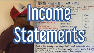 Income Statements  A Level Business AQA [upl. by Oknuj]