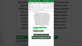 Comment fractionnerdiviser du texte sur plusieurs cellules sur Excel [upl. by Alenoel]