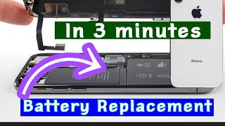 iPhone X Battery Replacement in 3 minutes [upl. by Allbee]