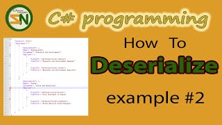 Example 2 How to Deserialize JSON Data into Custom C Class Objects using Newtonsoft [upl. by Aromat]