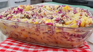 Salada Tropical fácil e deliciosa  Para festas em geral [upl. by Odlaner421]