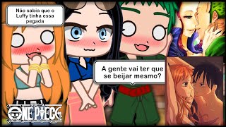 Mugiwaras react Shipps Fotos e memes 😂❤️  One Piece  Robin BEIJOU o Zoro [upl. by Oribella122]