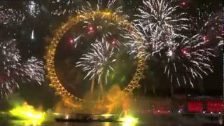 London Fireworks 2012 New Year Eve Live HD [upl. by Hayn672]