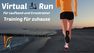 🏃🏼 Virtueller Lauf für Laufband und Crosstrainer  Laufband Video  Intervall Training am Meer [upl. by Rosa]