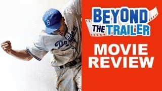 42 Movie Review 2013  Chadwick Boseman is Jackie Robinson  Beyond The Trailer [upl. by Lurlene95]