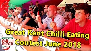 Chili Eating Contest at the Great Kent Chilli Festival 30th June 2018 [upl. by Blaze962]