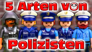 ⭕ PLAYMOBIL POLIZEI  5 Arten von Polizisten  Playmobil Film [upl. by Letrice]