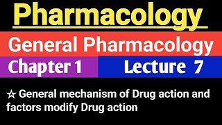 Pharmacology Chapter 1 in hindi dpharm 2nd year  Mechanism of Drug action in hindi Part 7 [upl. by Venus]