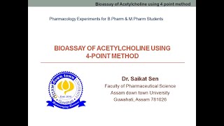 BIOASSAY OF ACETYLCHOLINE USING 4POINT METHOD Part 3 [upl. by Hgielah]