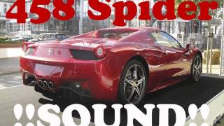 2012 Ferrari 458 Spider  roof action sound [upl. by Roobbie]