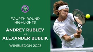 Andrey Rublev vs Alexander Bublik  Fourth Round Highlights  Wimbledon 2023 [upl. by Yelah755]