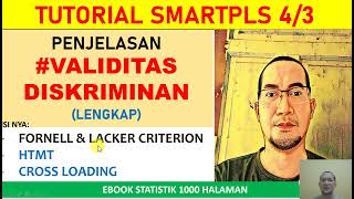 TUTORIAL SEM PLS UJI VALIDITAS DISKRIMINAN SMARTPLS4 PENJELASAN LENGKAP [upl. by Meekar380]