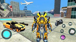 Bumblebee Car Jet Bike Transformation Robot Game Playing 2020 Old Version  Android Gameplay [upl. by Allenaj]