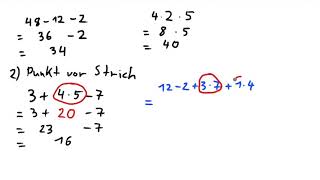 Rechengesetze Terme 2 Punkt vor Strich [upl. by Ahseekat]