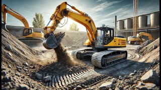 Hitiachi ZX520 LCH Long reach excavator with slopebucket [upl. by Nulubez]